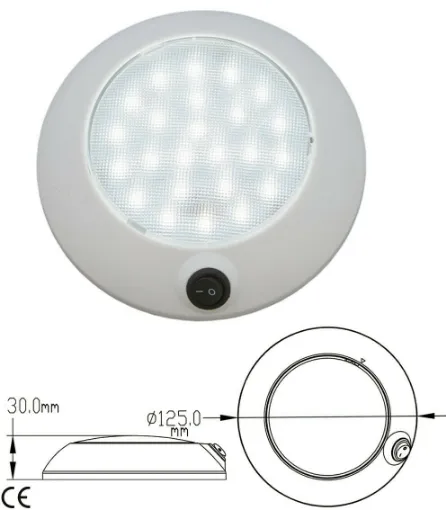 Picture of Flush Mount Led Lamp 12V 24 X 4.4 W Abs D.125 mm