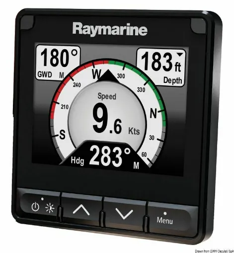 Picture of The large 4.1" LCD display is easy to read and perfectly visible from any angle and distance. The i70s instrument can be customized based on the characteristics of the boat. From traditional analog screens to engine and fuel information or as an AIS repeater: the Raymarine i70s can display any request. Key features: 4.1" LCD display with 160Âº viewing angles. 43mm characters in full screen mode. A