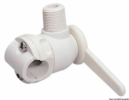 Picture of With universal thread. Made of white nylon, adaptable to tubes with a diameter of 25 mm.