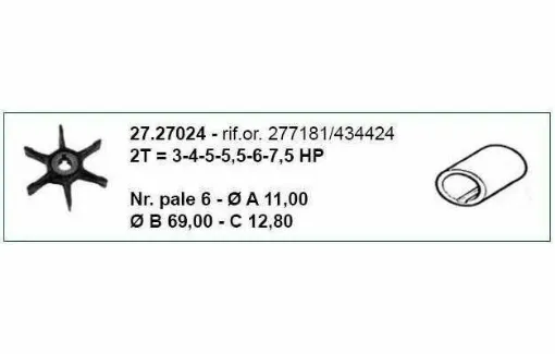 Picture of Impeller D. 69 X 11 X H 12.8 P.6