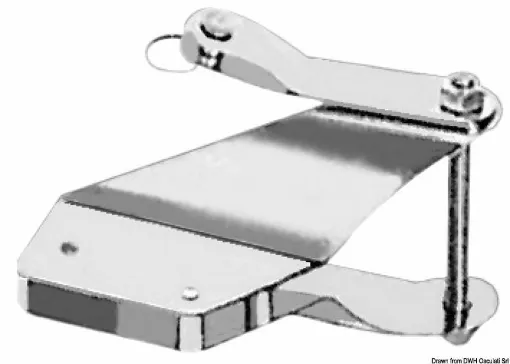 Picture of In stainless steel. Attachments for two shrouds, one stay, one jib halyard, with pulley.