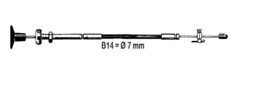 Picture of Cable B14, 8 Feet (Ft) Long.