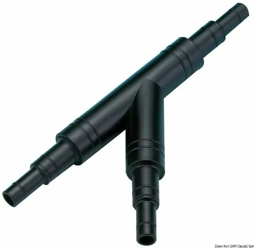 Picture of Made of plastic, it allows the connection of pipes from 1"1/2 - 1" - 3/4". Hose holder 20/25/38 mm. It can be modified by cutting it using the SLEEVE adapter to connect 2 fittings of 1"1/2. - Adapter sleeve for pipes - 17.238.51. - Oem