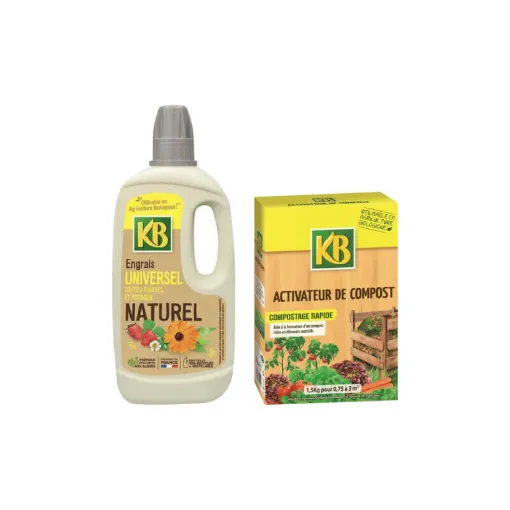 Picture of Pack KB - Natural fertilizer for all plants, vegetables and fruits 1L - Compost activator 1,5kg