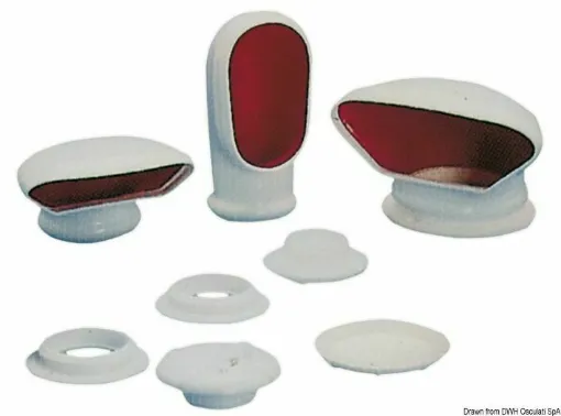 Picture of In flexible white PVC, swivel, complete with closing cap.