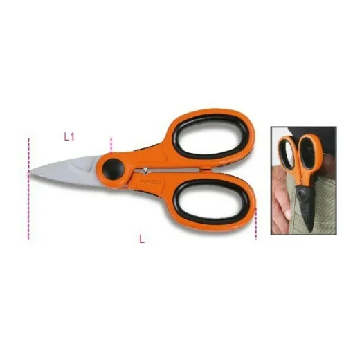 Picture of Electrician Stainless Steel Straight Blade Scissors mm.155 - 1128 Bcx