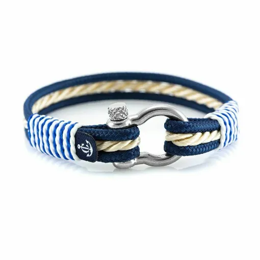 Picture of Blue Yachting Bracelet White Cord Size 22.