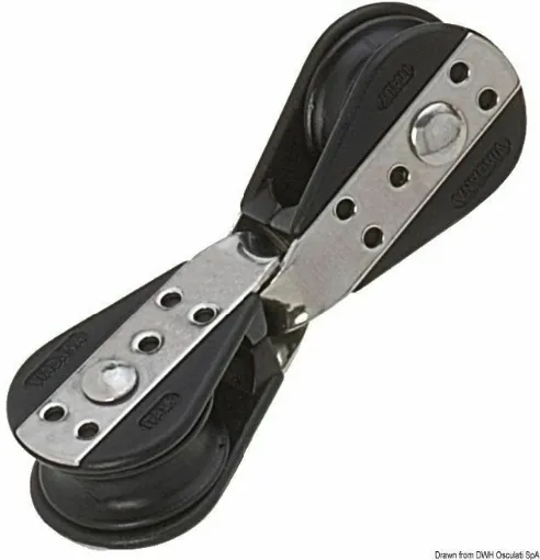 Picture of Black nylon carcass with stainless steel reinforcements. - Double opposite pulley A - 55.024.06 - Viadana