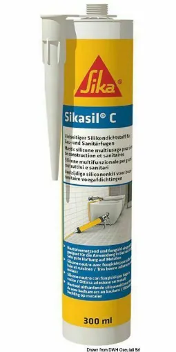 Picture of Single-component, neutral, non-corrosive, multi-purpose sealant. It does not require a primer and has good adhesion to most construction materials: metals, concrete, painted surfaces, wood, plastic, ceramic tiles, and glass. It provides a waterproof, elastic, and flexible seal. Resistant to UV rays, fungi, and mold. Suitable for indoor and outdoor use. Service temperature: min. -40 Â°C / max. +150