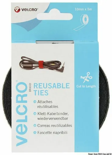 Picture of The ONE-WRAPÂ® Straps are self-gripping straps for quick, easy, and re-accessible fastenings. As an alternative to plastic ties, they are the simplest and safest solution for wiring electrical and data cables, pipes, optical fibers, and various types of cables. They are also available in rolls, in the ONE-WRAPÂ® Tape version, to be cut according to your needs for organizing ropes, cables, transpor