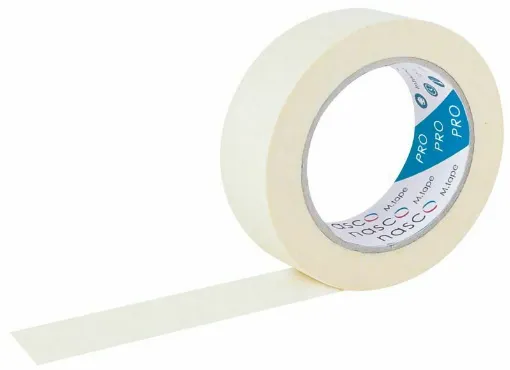 Picture of Professional paper tape. Solvent-based natural rubber adhesive, resistance up to 60Â°C.