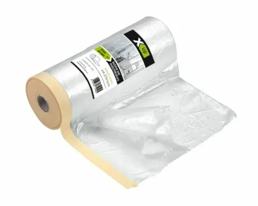 Picture of Film in nylon coupled with adhesive tape on paper. Ideal for quickly masking and protecting during painting.