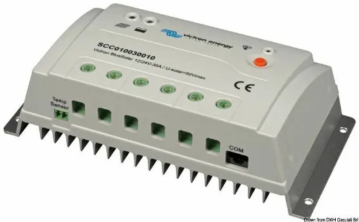 Picture of Temperature control, short-circuit protection, overvoltage protection, reverse polarity protection. Disconnects the output in case of low voltage charge at three stages: BULK, ABSORPTION, FLOAT. The DUO version allows charging 2 batteries simultaneously and programming the charge for each battery.