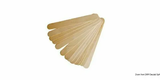 Picture of Bundle of 2 x 15 wooden birch mixing sticks - Allow for easy mixing of all two-component products such as resins, paints, or gelcoats. Being made of birch wood, they do not release impurities or colors into the mixture that could compromise its final technical and qualitative characteristics.