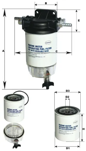 Picture of Water-Carbon Separator Filter With Support