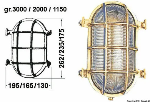 Picture of They have a perfect finish, diopter glass, with 2 fixing holes, with Edison lamp holder.