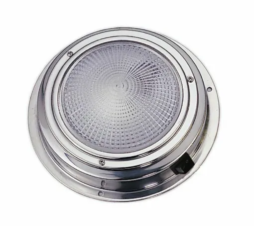 Picture of Polycarbonate lenses. - Stainless steel LED ceiling light with a diameter of 138 mm - 13.544.01 - Oem