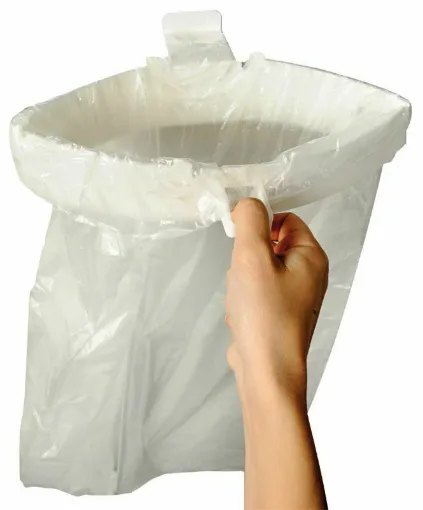 Picture of Use standard garbage bags. The automatic closure system prevents odors from escaping.