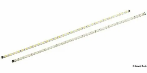 Picture of Flexible, self-adhesive aluminum base. The strips can be joined head-to-head using the male-female terminal pin, or cut every 100 mm. Therefore, the system allows reaching the desired length. - LED SMD blue light bar 3.6W 12V - 13.834.21 - Oem