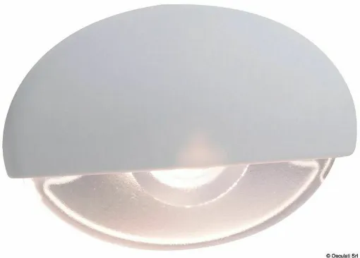 Picture of In white plastic with opal glass.