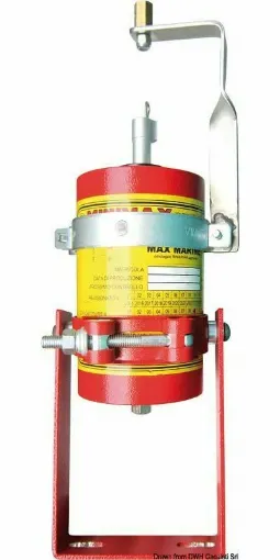 Picture of Max Marine is a certified RINA aerosol fire suppression system. Each generator contains a solid extinguishing agent that rapidly transforms into an aerosol with particles of a few microns when activated. These particles disperse quickly in the environment and behave similarly to gases. The generated aerosol extinguishes the fire by inhibiting the chemical combustion reaction without reducing the o