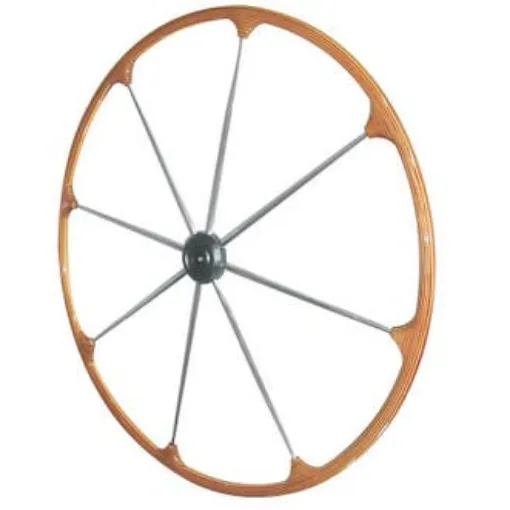 Picture of Barre à Roue Avec Couronne En Teck - Osculati