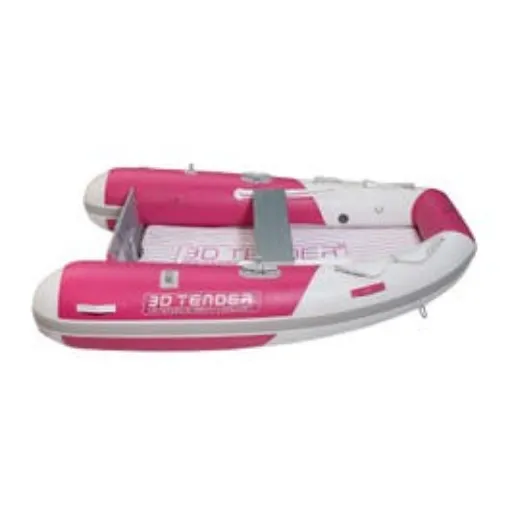 Picture of Annexe Plancher Gonflable Type Catamaran - Twin Fastcat Rose/blanc - 3d Tender