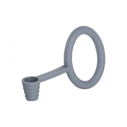 Picture of gray silicone shisha hose/clamp and joint holder