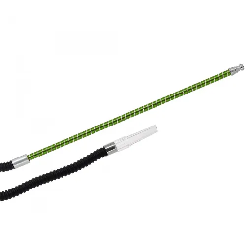 Picture of green spiral alu shisha hose