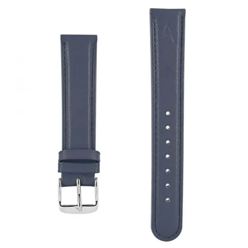 Picture of leather watch strap couture akteo buckle silver 18 duck blue