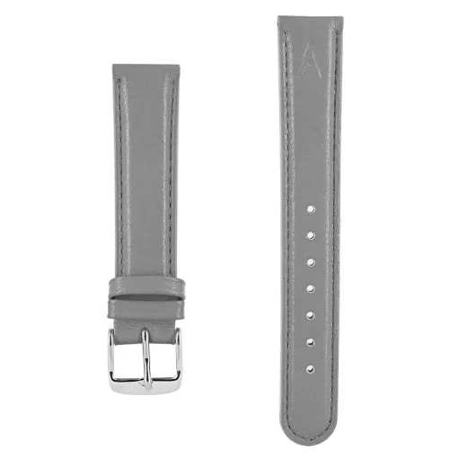 Picture of leather watch strap couture akteo silver buckle 18 light gray